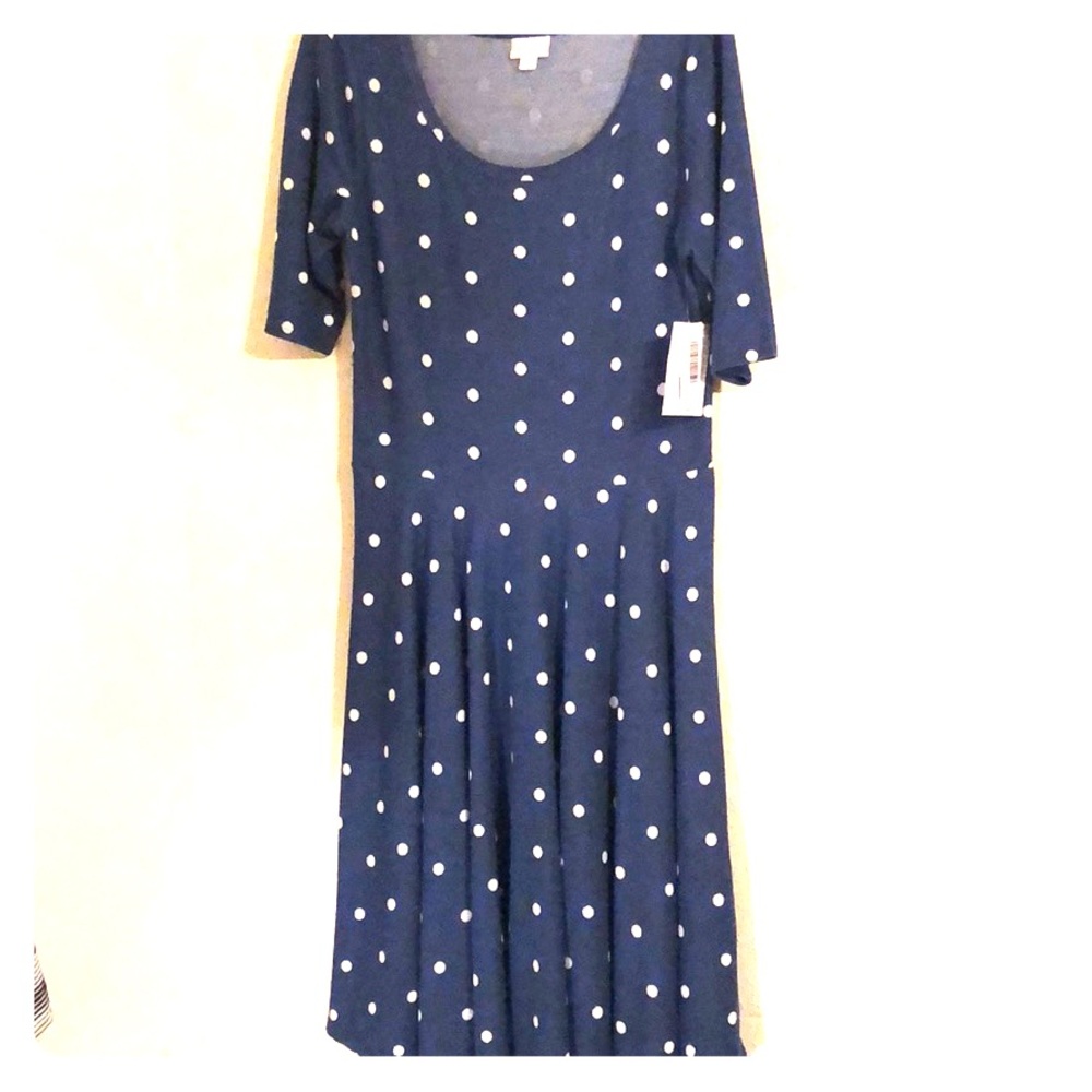 Blue and white polka dots lularoe Nicole! Sz XL